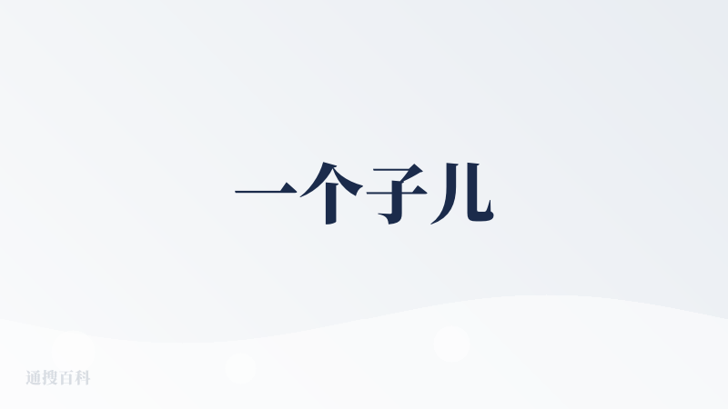 一个子儿
