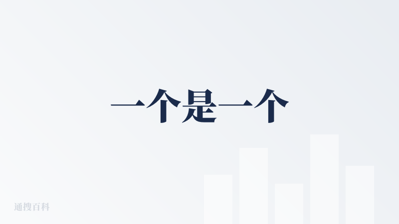 一个是一个