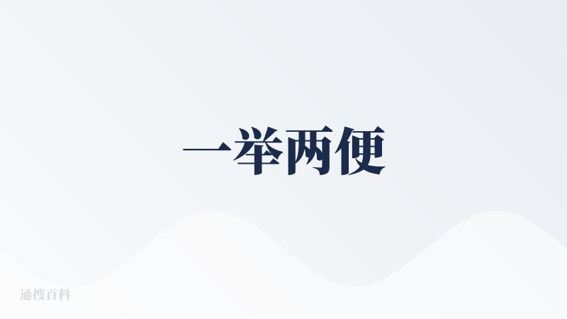 一举两便