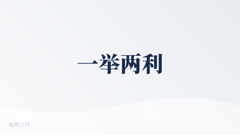 一举两利