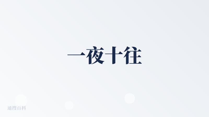一夜十往