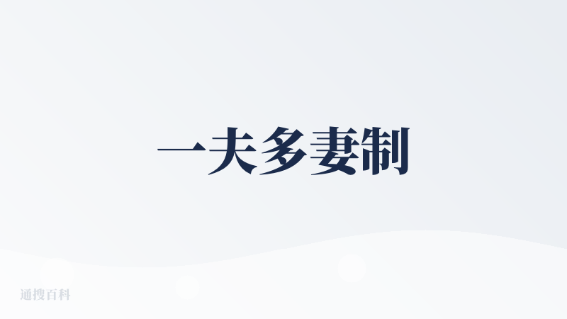 一夫多妻制