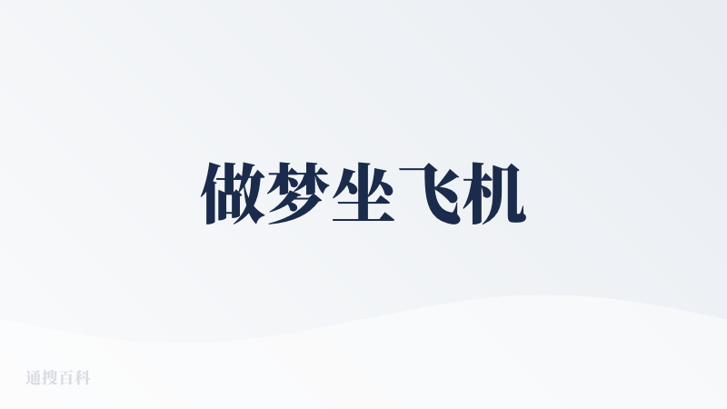 做梦坐飞机