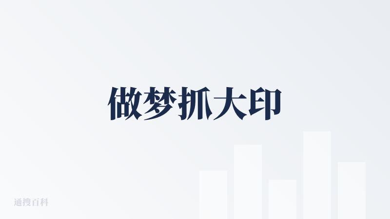 做梦抓大印