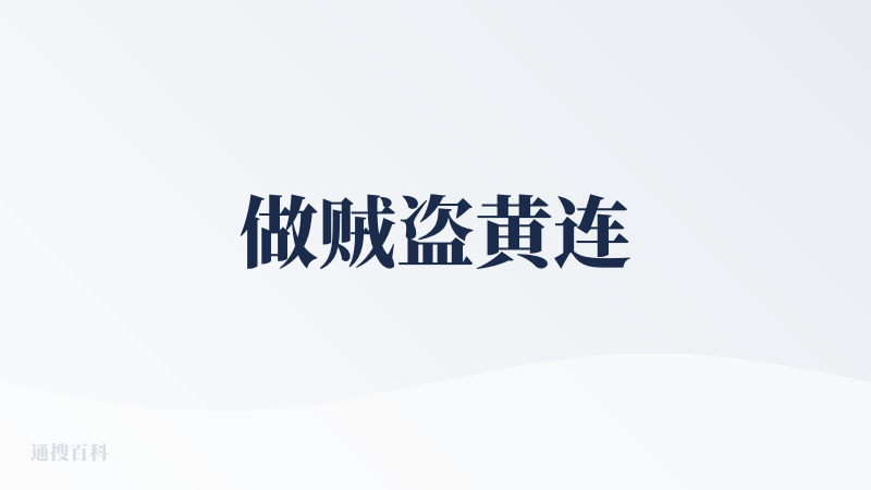 做贼盗黄连